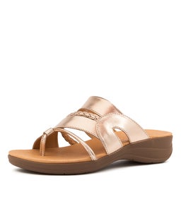MIA SU ROSE GOLD GUM SOLE LEATHER