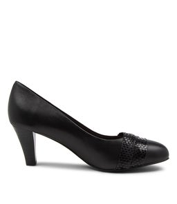 JANINA2 SU BLACK LEATHER SNAKE