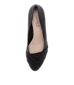 JANINA2 SU BLACK LEATHER SNAKE