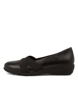 QLLIE SU BLACK LEATHER ELASTIC