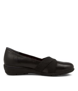 QLLIE SU BLACK LEATHER ELASTIC