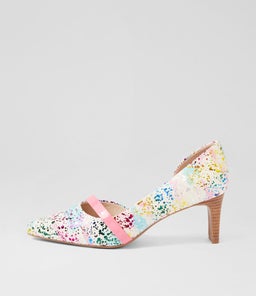 NARDA2 SU WHITE CRAZY DOT PINK LEATHER PATENT