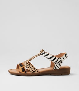 Frankie 2 Leopard Multi Leather Sandals Frankie 2 Leopard Multi Leather Sandals