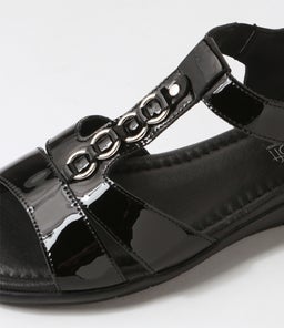 FRANKIE2 SU BLACK PATENT LEATHER