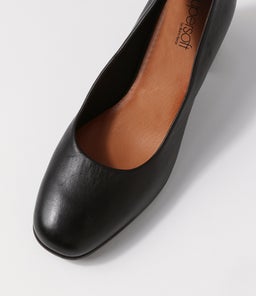 VOLUME SU BLACK BLACK HEEL LEATHER