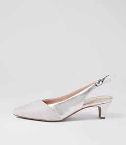 LINSAIN SU SILVER SPARKLE SILVER FABRIC LEATHER