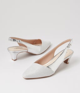 LINSAIN SU SILVER SPARKLE SILVER FABRIC LEATHER