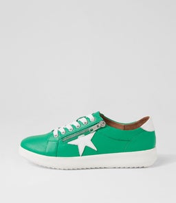 ZINGS SU BRIGHT EMERALD WHITE LEATHER