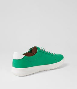 ZINGS SU BRIGHT EMERALD WHITE LEATHER
