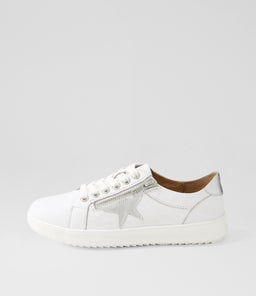 ZINGS SU WHITE SILVER LEATHER