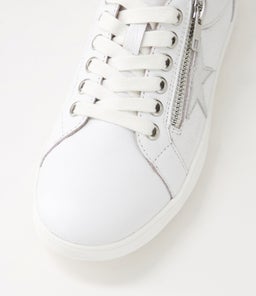 ZINGS SU WHITE SILVER LEATHER