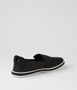 ASK SU BLACK LEOPARD PRINT SUEDE