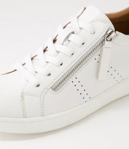 CHAZ SU WHITE WHITE SOLE LEATHER