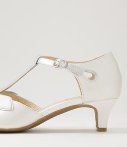 DONNAS SU WHITE PEARL SILVER LEATHER