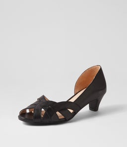 ELIZABETHS SU BLACK BLACK HEEL LEATHER