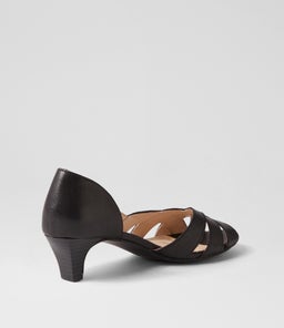 ELIZABETHS SU BLACK BLACK HEEL LEATHER