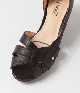 ELIZABETHS SU BLACK BLACK HEEL LEATHER