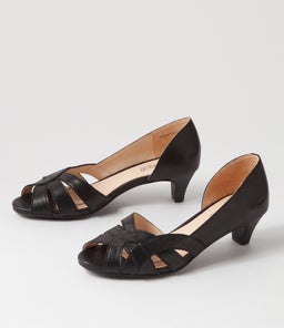 ELIZABETHS SU BLACK BLACK HEEL LEATHER