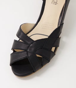 ELIZABETHS SU BLACK NATURAL HEEL LEATHER