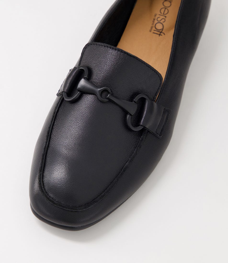 Jam Black Chain Leather Loafers | Shop Online at Williams