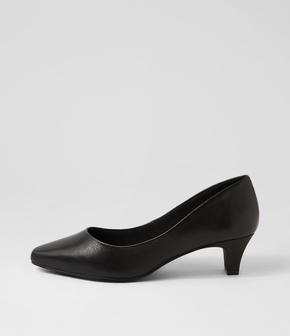 Lateley Black Leather Heels Lateley Black Leather Heels