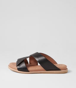 QUIETLY SU BLACK NATURAL HEEL LEATHER