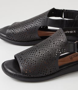 SOONER SU BLACK BLACK SOLE LEATHER