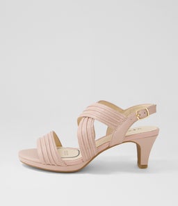 TASTE SU BLUSH COVERED HEEL LEATHER
