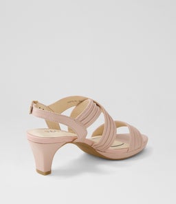 TASTE SU BLUSH COVERED HEEL LEATHER