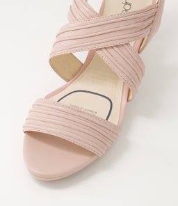 TASTE SU BLUSH COVERED HEEL LEATHER