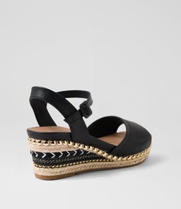 COUSIN SU BLACK JEWELLED ROPE LEATHER