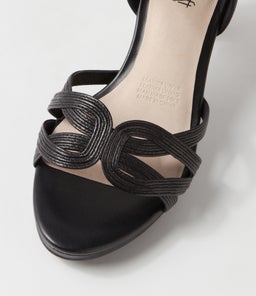 STARTS SU BLACK BLACK HEEL LEATHER