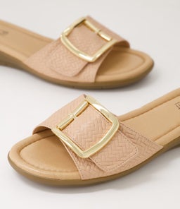 FANITIC SU DK NUDE EMBOSSED LEATHER