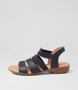 BENNIES SU NAVY GUM SOLE LEATHER