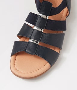 BENNIES SU NAVY GUM SOLE LEATHER