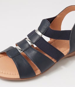 BENNIES SU NAVY GUM SOLE LEATHER