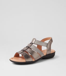 BENNIES SU PEWTER BLACK SOLE LEATHER
