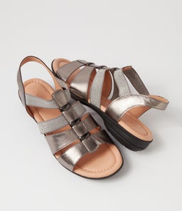 BENNIES SU PEWTER BLACK SOLE LEATHER