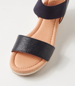 GLOSSIC SU NAVY NAVY LEATHER ELASTIC