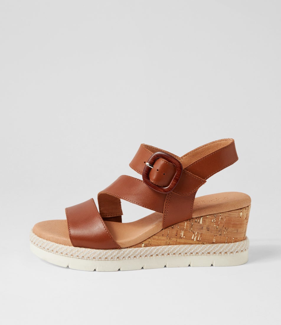 Jennis Cognac Leather Sandals