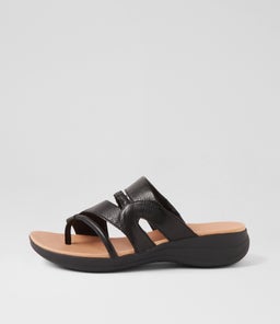 Mia2 Black Leather Slides Mia2 Black Leather Slides