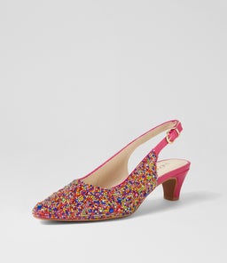 LOOLOO SU RAINBOW FUCHSIA JEWELS LEATHER