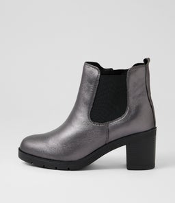 Amiee Gunmetal Leather Chelsea Boots Amiee Gunmetal Leather Chelsea Boots