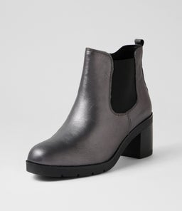 AMIEE SU GUNMETAL LEATHER
