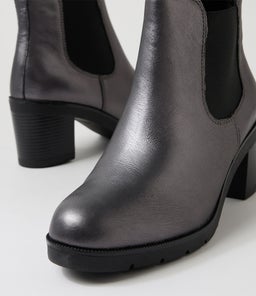 AMIEE SU GUNMETAL LEATHER