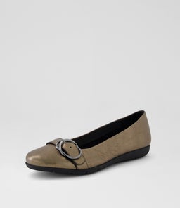 HARPER SU PEWTER TEXTURE METALLIC LEATHER