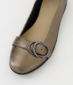HARPER SU PEWTER TEXTURE METALLIC LEATHER