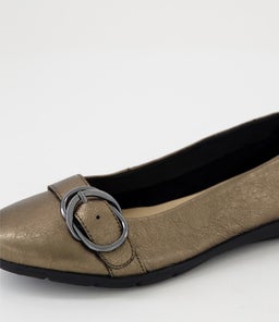 HARPER SU PEWTER TEXTURE METALLIC LEATHER