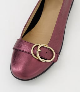 HARPER SU WINE TEXTURE METALLIC LEATHER