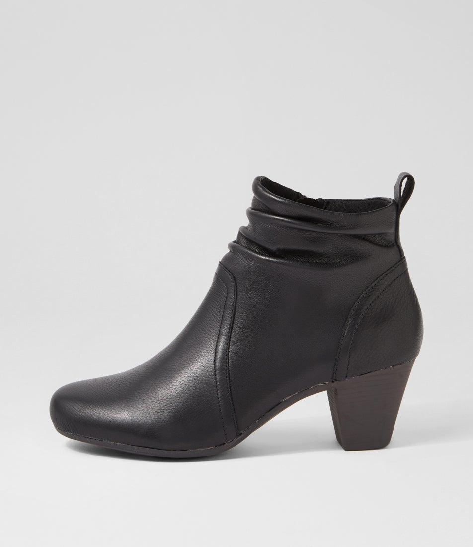 Feliciity Black Leather Ankle Boots Feliciity Black Leather Ankle Boots